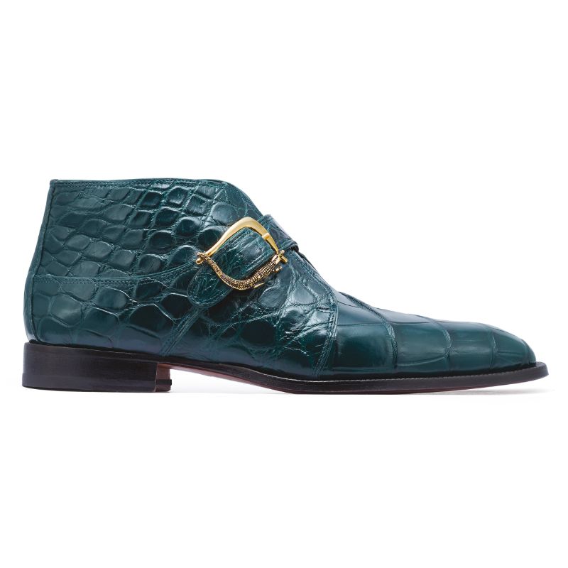 Mauri 4955 Esquire Alligator Boots Hunter Green (Special Order)