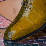Mauri 4975 Body Alligator Shoes Money Green / Khaki (Special Order)