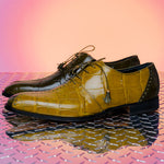 Mauri 4975 Body Alligator Shoes Money Green / Khaki (Special Order)