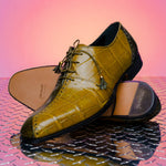 Mauri 4975 Body Alligator Shoes Money Green / Khaki (Special Order)