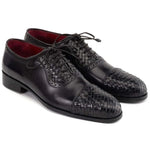 Paul Parkman Woven Cap Toe Oxford Black