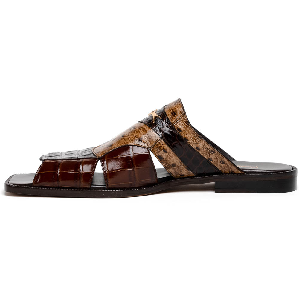 Maseratti Arabia 5005 Embossed Crocodile / Caiman / Ostrich Sandals 