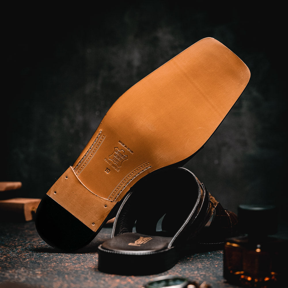 Maseratti Arabia 5005 Embossed Crocodile / Caiman / Ostrich Sandals 