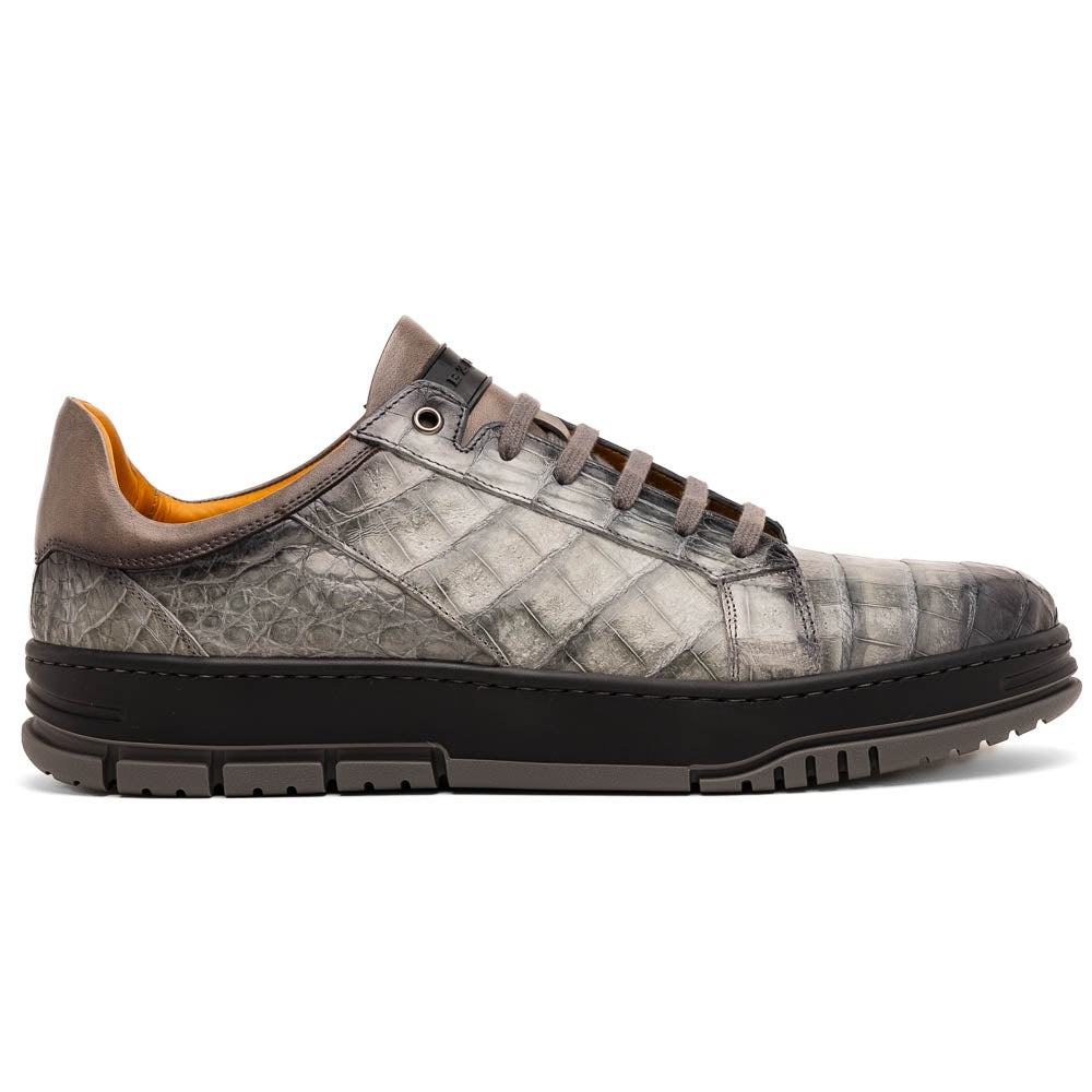 Mezlan Crocodile Sneaker Pearl Grey (50073-S)