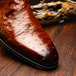 Mezlan Ostrich Chelsea Boot Brown (Exclusive) (50108-S)