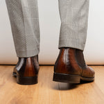 Mezlan Ostrich Chelsea Boot Brown (Exclusive) (50108-S)