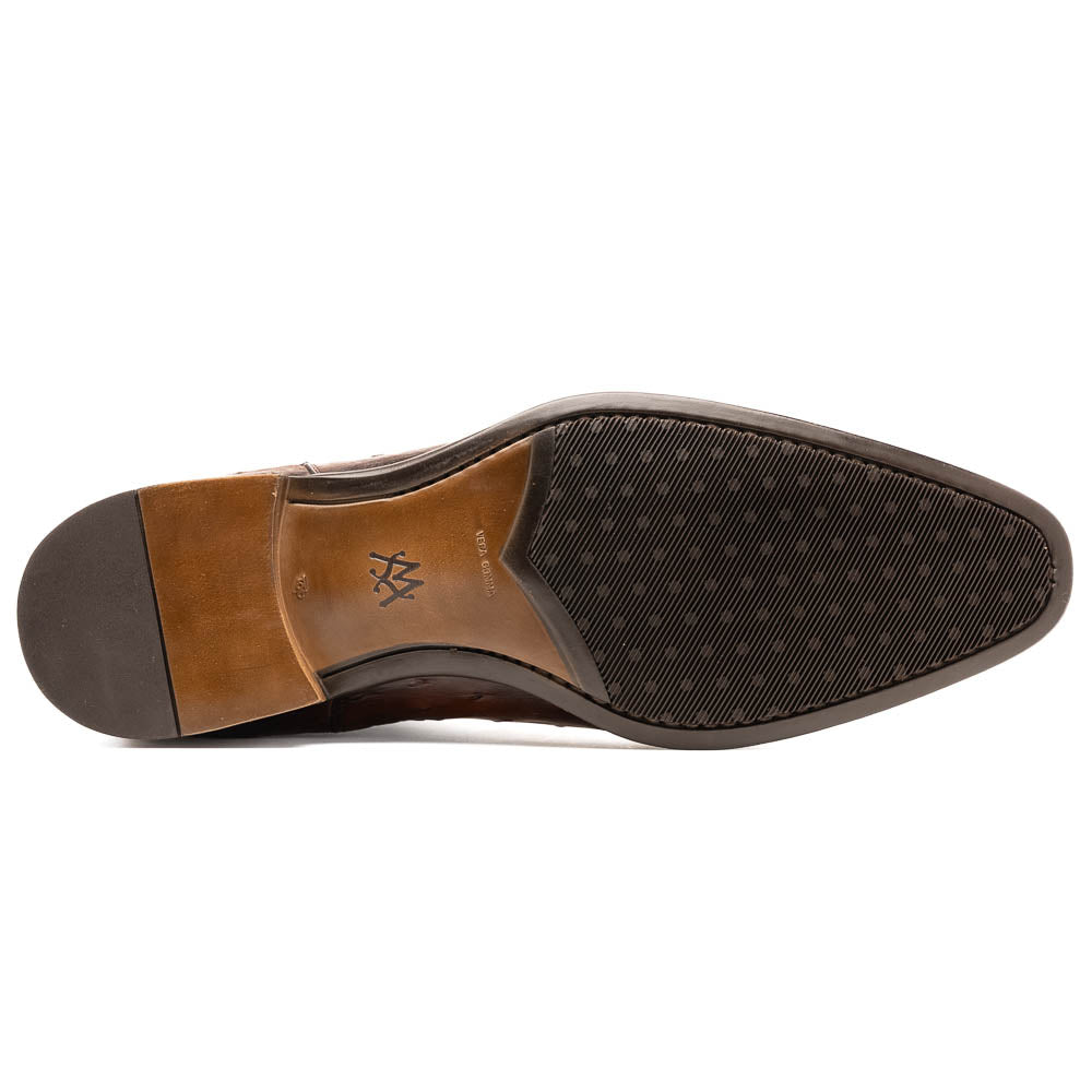 Mezlan Ostrich Chelsea Boot Brown (Exclusive) (50108-S)