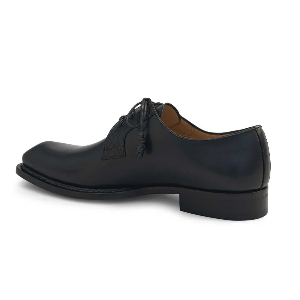 Mezlan Crocodile Plain Toe Derby Black (50110-C)