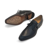 Mezlan Crocodile Plain Toe Derby Black (50110-C)