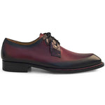 Mezlan Crocodile Plain Toe Derby Burgundy (50110-C)