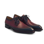Mezlan Crocodile Plain Toe Derby Burgundy (50110-C)