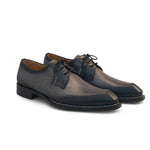 Mezlan Crocodile Plain Toe Derby Grey (50110-C)