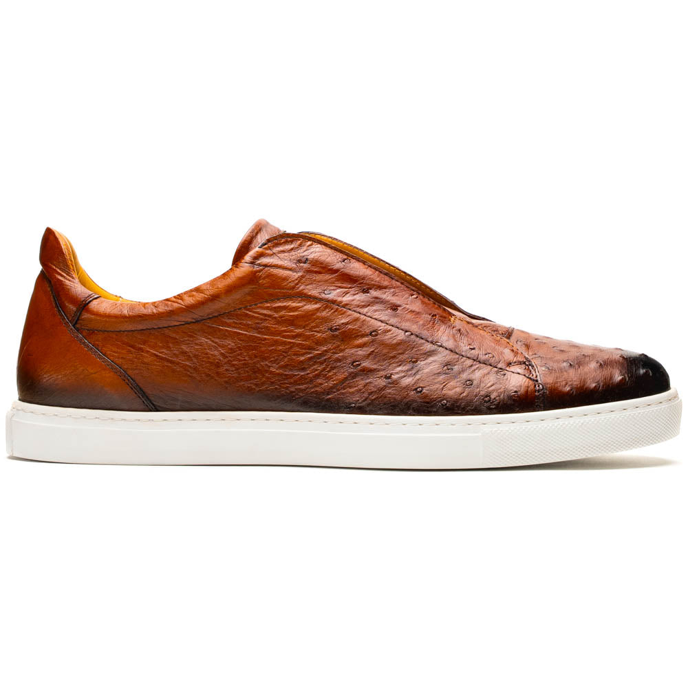 Mezlan Ostrich Slip-On Sneaker Brandy