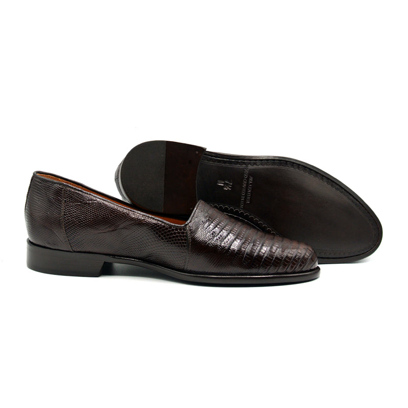 Zelli Encore "L" Genuine Lizard Slip-On Brown