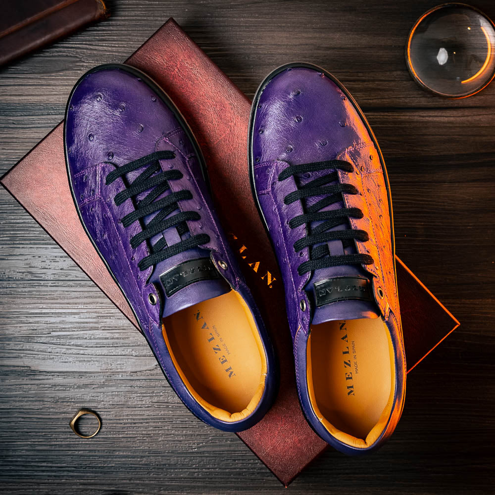 Mezlan Ostrich Sneaker Purple (50073-S) (Exclusive)