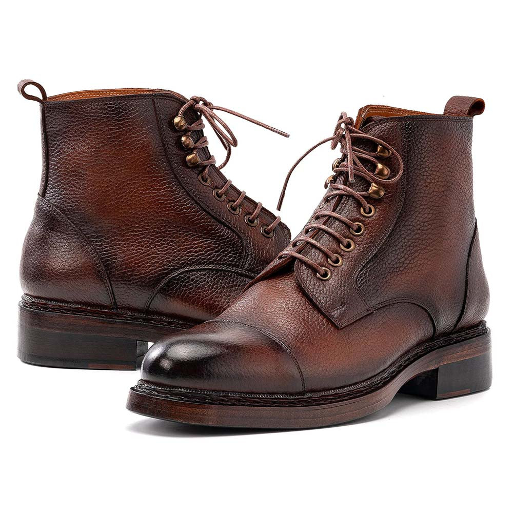 Paul Parkman Floater Leather Boots Brown