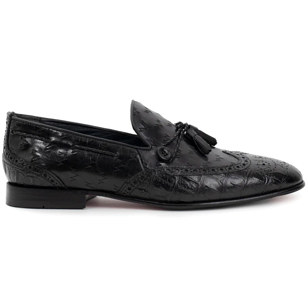 Vinci Leather The Istanbul Tassel Loafer Black