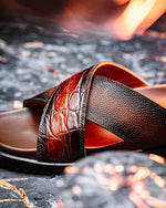 Mauri 5134 Alligator Time Sandals Cognac / Dirty T. Moro
