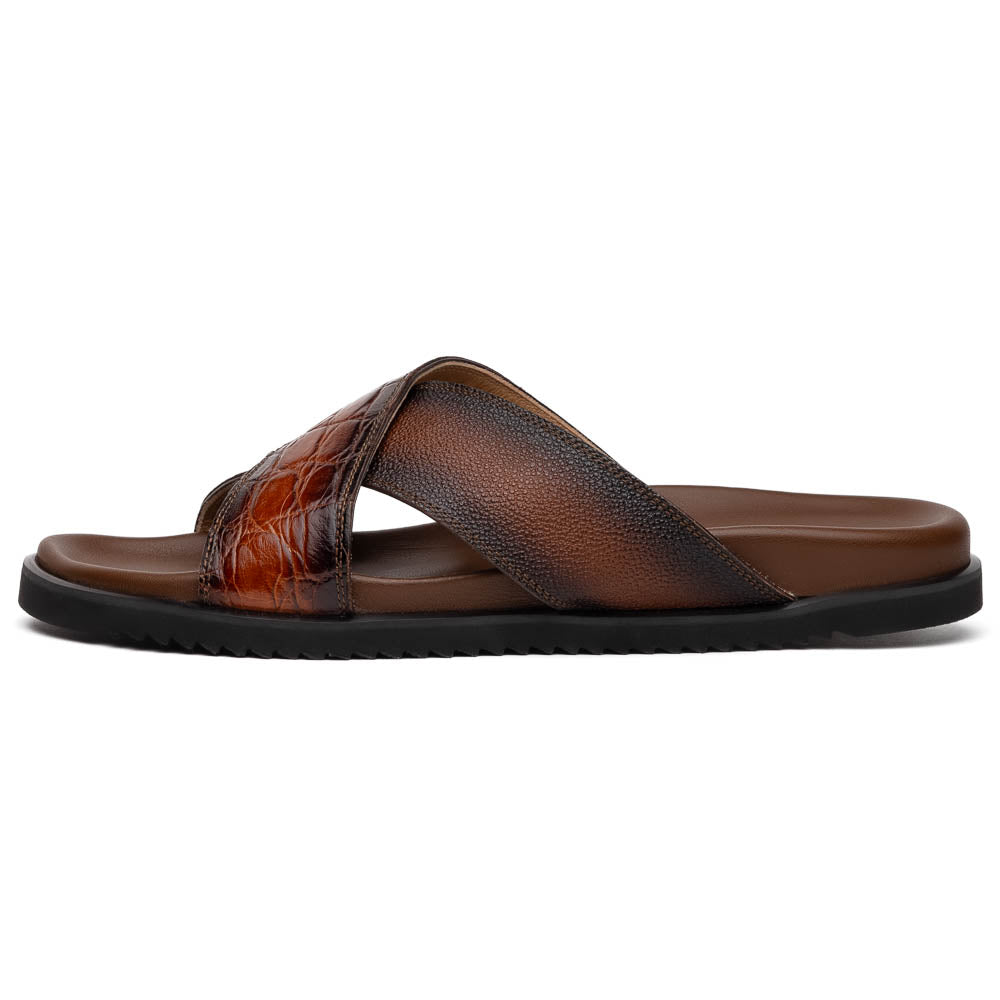 Mauri 5134 Alligator Time Sandals Cognac / Dirty T. Moro