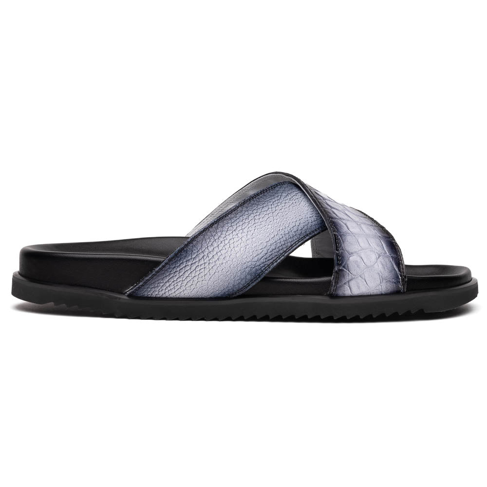 Mauri 5134 Alligator Time Sandals White / Dirty Black