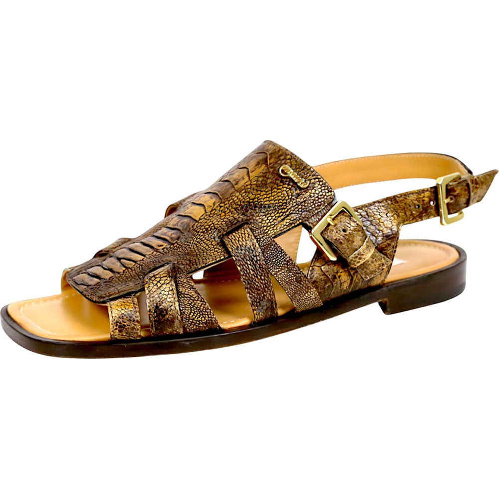 Mauri Antigua 5197 Ostrich Leg Sandals Special Dye Desert
