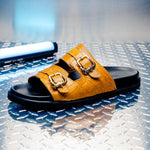 Mauri 5199 Reef Alligator & Ostrich Leg Sandal Toffee