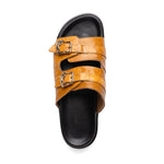 Mauri 5199 Reef Alligator & Ostrich Leg Sandal Toffee