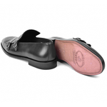 Corrente C0001902-5211 Kiltie Buckle Loafers Black