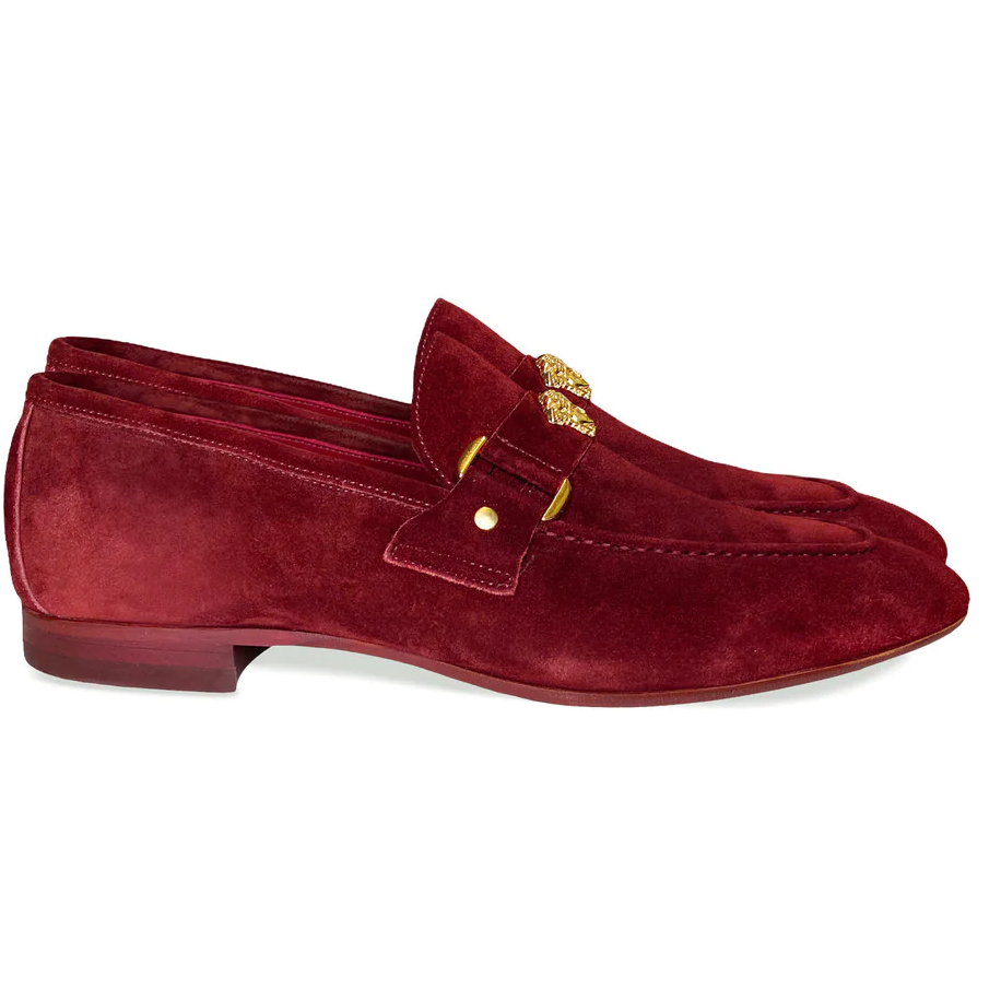 Corrente 5229 Suede Ornament Loafer Wine