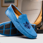 Calzoleria Toscana 5303 Venetian Suede Driving Loafers Denim