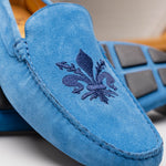Calzoleria Toscana 5303 Venetian Suede Driving Loafers Denim
