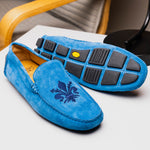 Calzoleria Toscana 5303 Venetian Suede Driving Loafers Denim