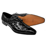 Mauri 8900 Bubble Patent & Ostrich Leg Sneakers Black/White