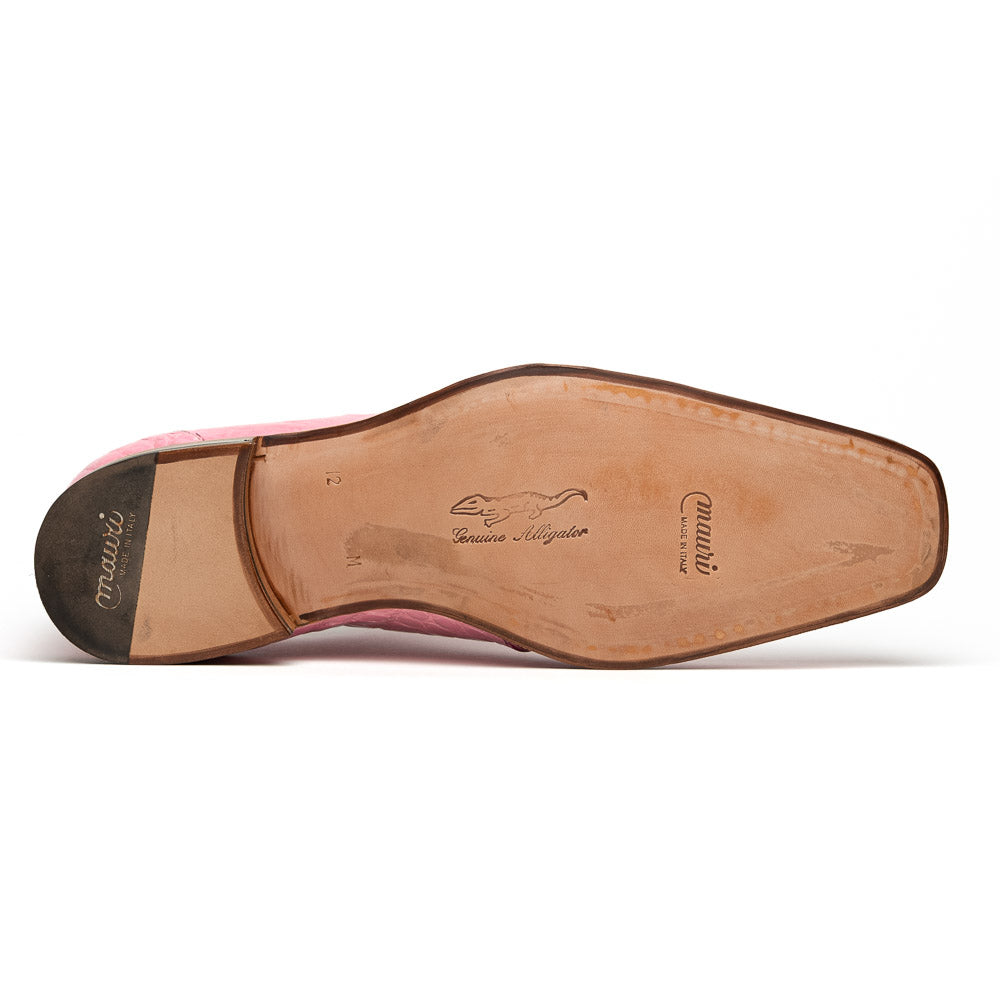 Mauri Bartolomco 53141-1 Alligator Derby Shoes Pink (SPECIAL ORDER)