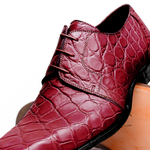 Mauri Bartolomco 53141-1 Alligator Derby Shoes Ruby Red (Special Order)