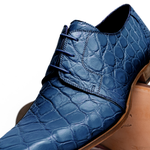 Mauri Bartolomco 53141-1 Alligator Derby Shoes Blue (SPECIAL ORDER)