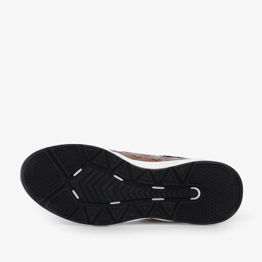 Vinci Leather The Caesars Leather Sneaker Navy / Tan