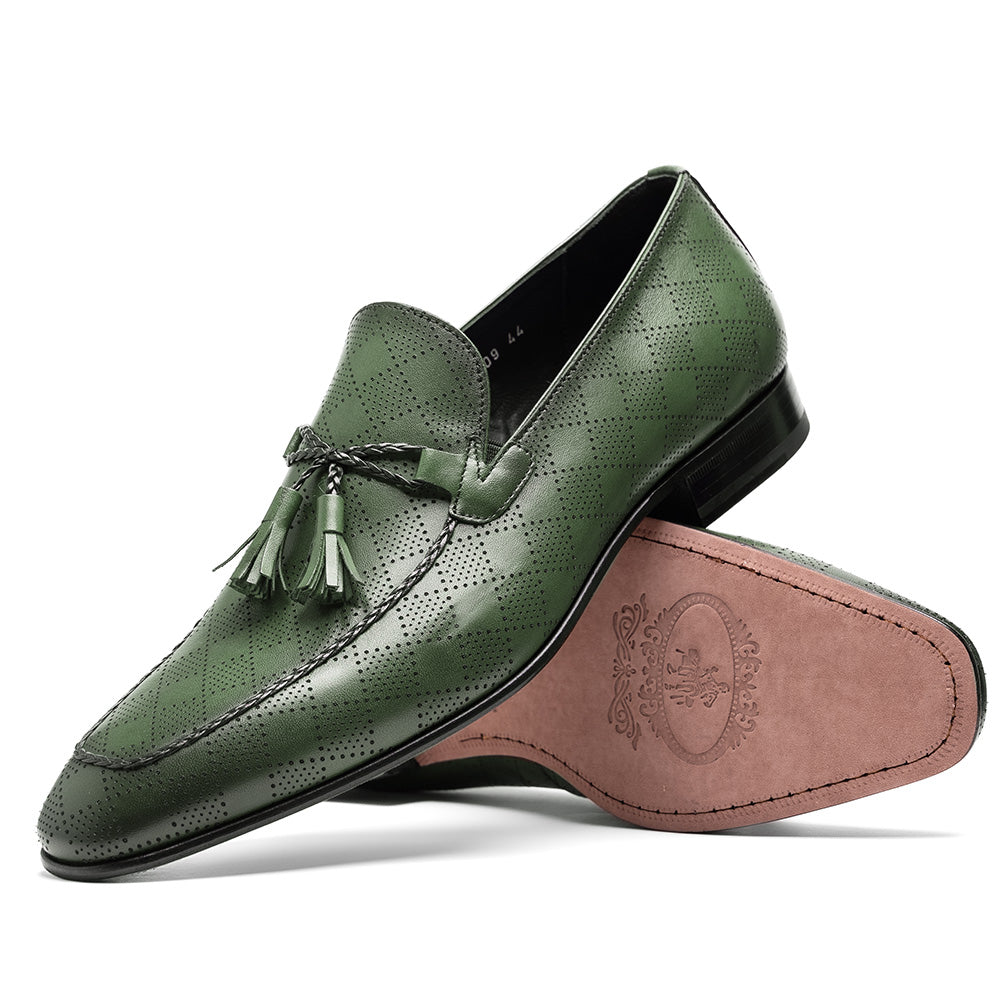 Corrente C0001107-5509 Tassel Loafer Green