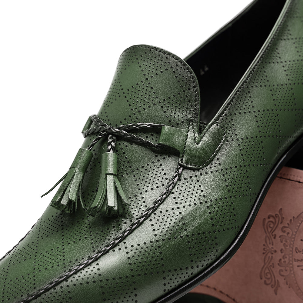 Corrente C0001107-5509 Tassel Loafer Green