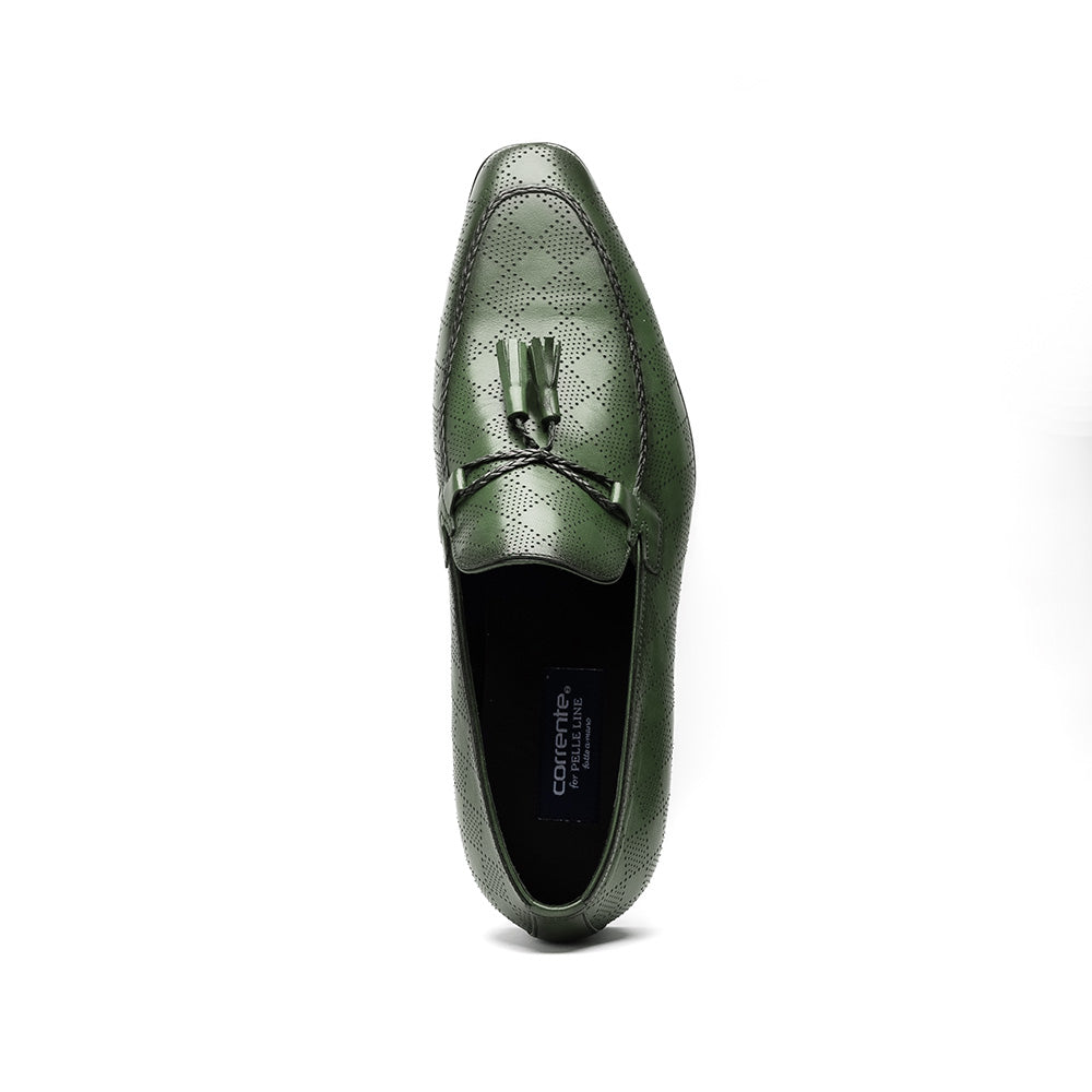 Corrente C0001107-5509 Tassel Loafer Green