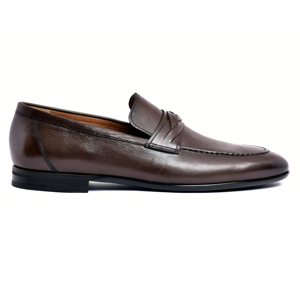Corrente C161-5532 Deerskin Loafer Brown