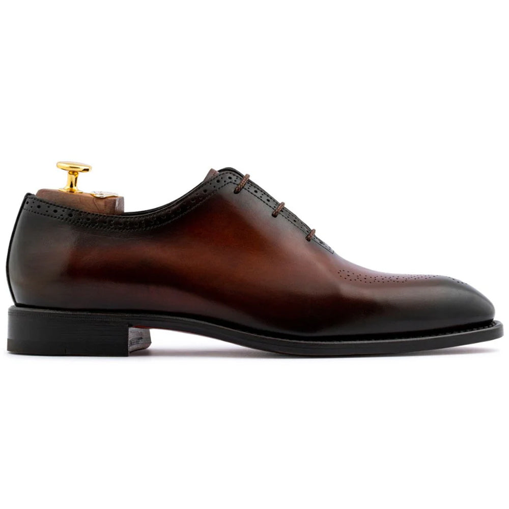 Harris Firenze 1913 Hand-Painted Shaded Leather Oxford Brown