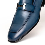 Corrente C02001-5760-H Buckle Loafer Shoes Blue