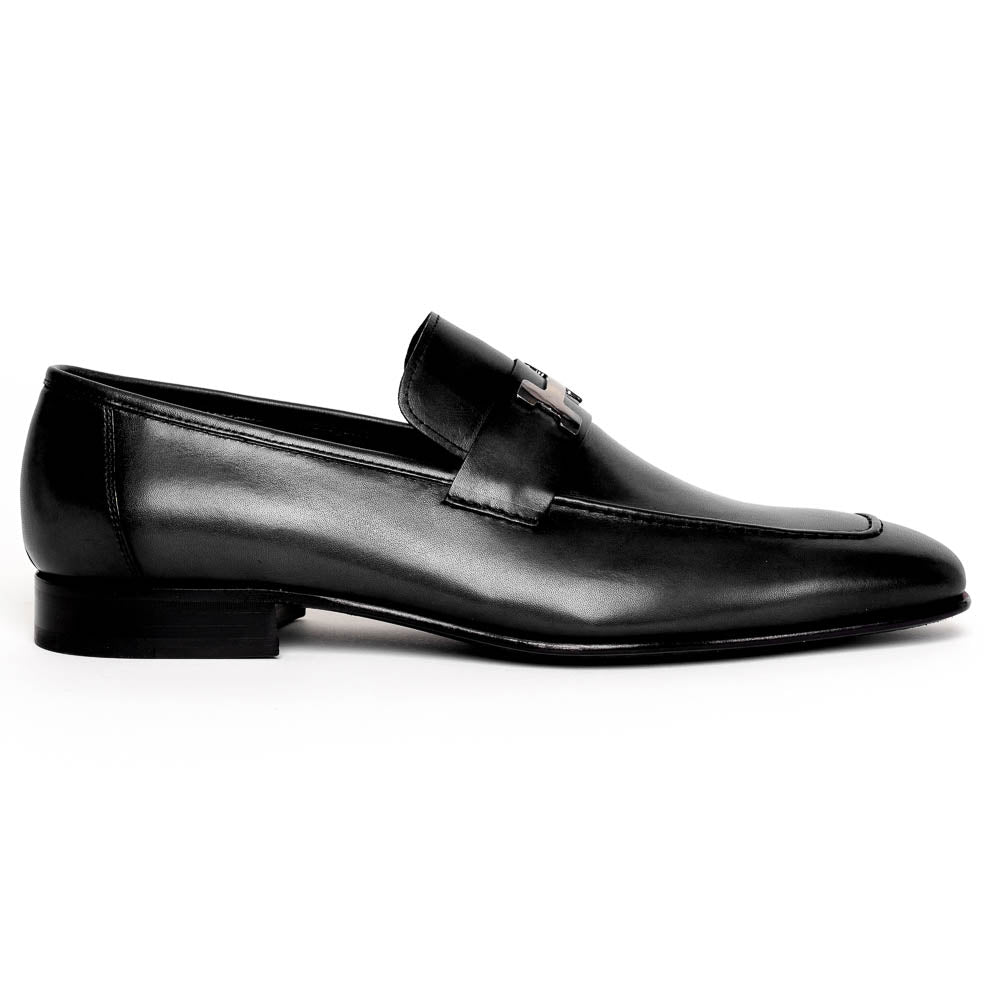 Corrente C021-5760-H Buckle Loafer Shoes Black