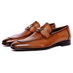 Corrente C02-5760-H Buckle Loafer Shoes Tan