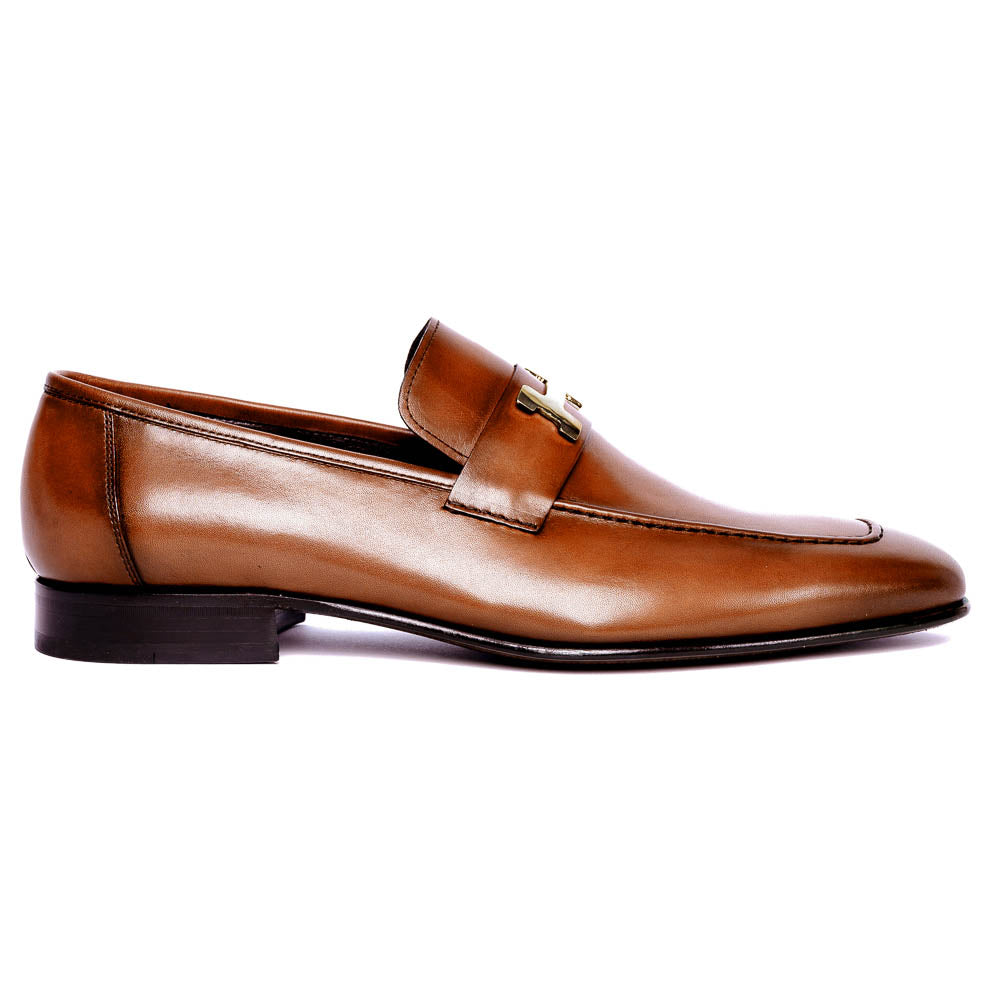 Corrente C02-5760-H Buckle Loafer Shoes Tan