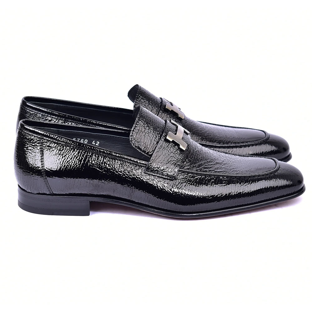 Corrente C01998-5760V Vita H-Buckle Loafer Black
