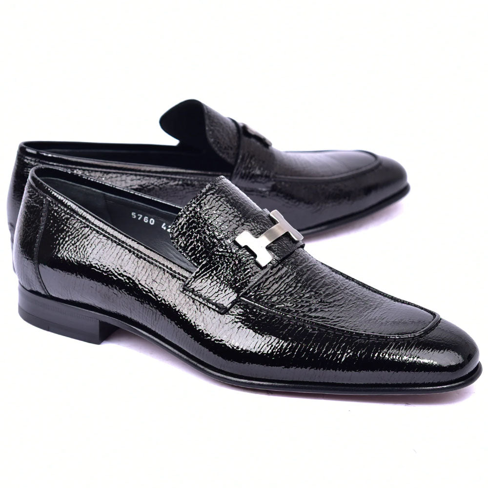 Corrente C01998-5760V Vita H-Buckle Loafer Black