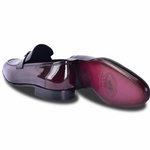 Corrente C02000-5760-H Buckle Loafer Shoes Burgundy