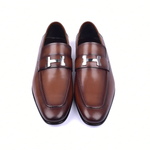 Corrente C02-5760-H Buckle Loafer Shoes Brown